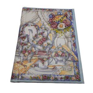 Blank Book Journal Rhapsody LTD  English Tea Spiral Spring Floral 8.5"x6" Gift